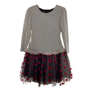 Isobella and Chloe striped tulle dress, size 7